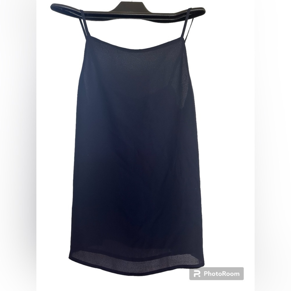 Loft‎ XS navy blue flowy adjustable strap tank top blouse